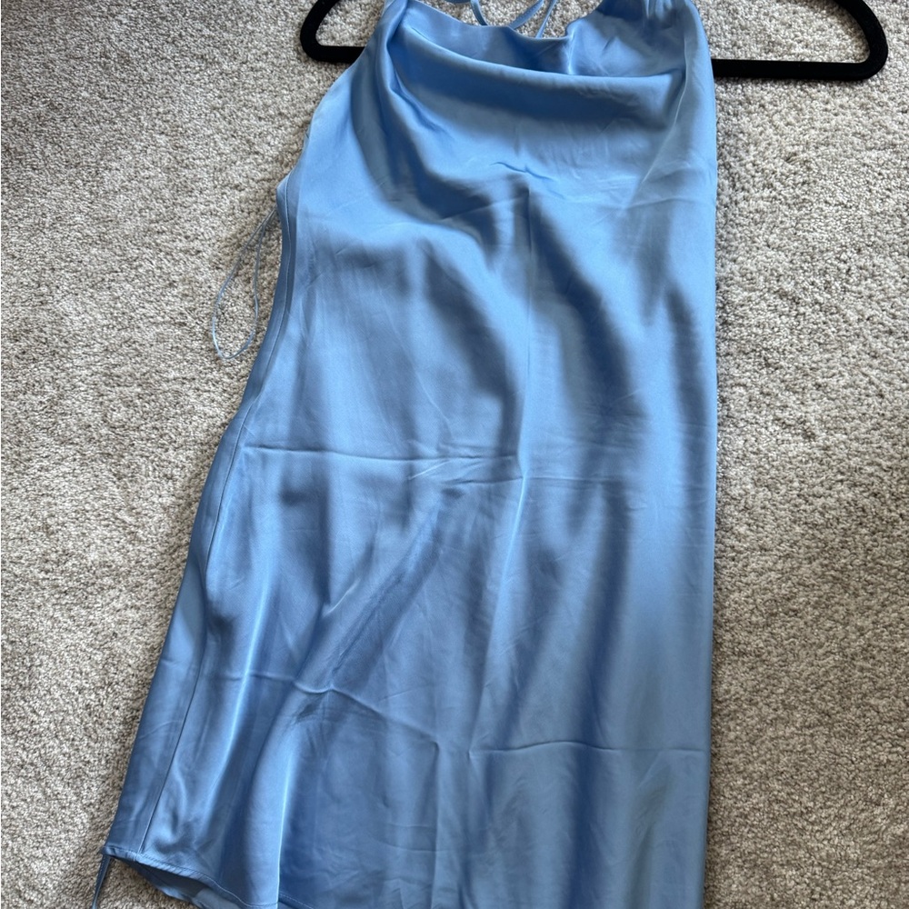 Abercrombie & Fitch Blue Satin Dress